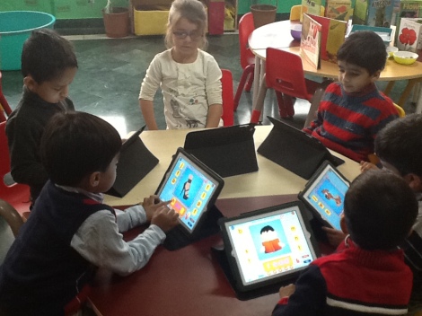 Pathways School Noida_Early Learners learning through iPads